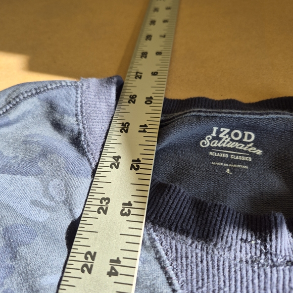 Izod Saltwater, Blue Camouflage Sweatshirt 2558/252 - Picture 4 of 9